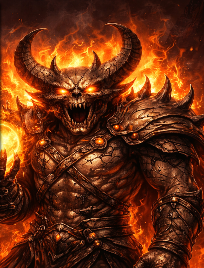 Demon character portrait