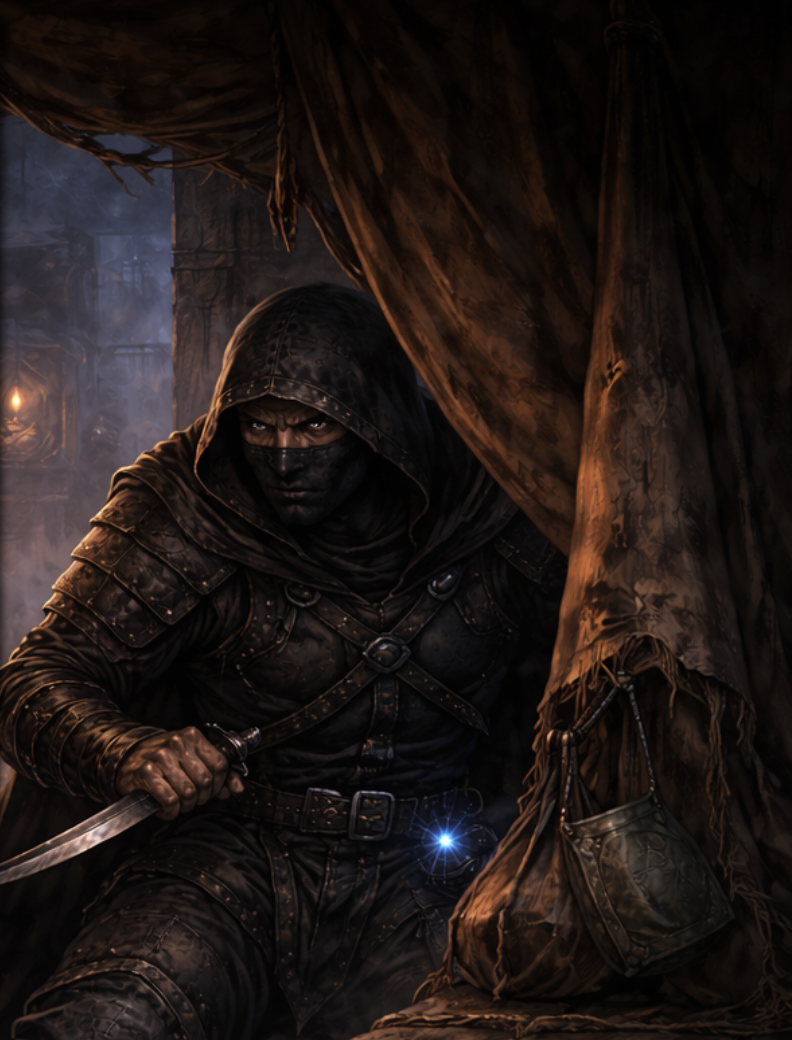 Thief character portrait